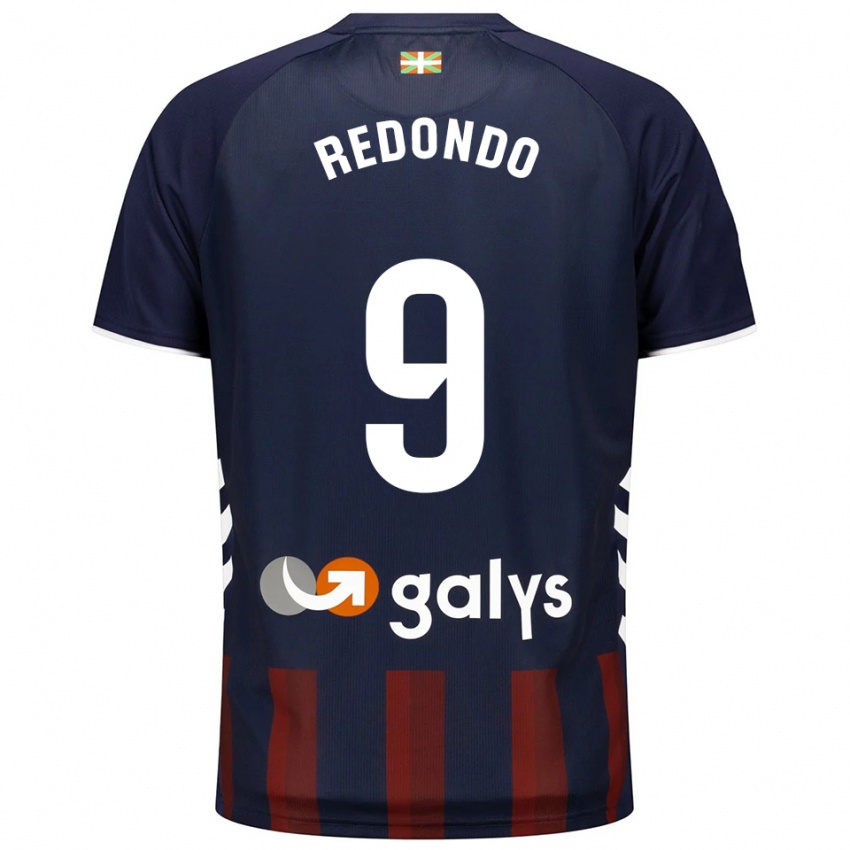 גברים Ekaitz Redondo #9 כחול נייבי אדום ג'רזי ביתית 2025/26 חולצה קצרה