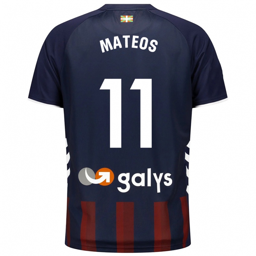 גברים Endika Mateos #11 כחול נייבי אדום ג'רזי ביתית 2025/26 חולצה קצרה
