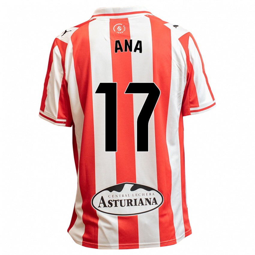גברים Ana Gloria Campoamor Paredes #17 לבן אדום ג'רזי ביתית 2025/26 חולצה קצרה