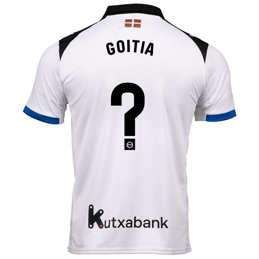 גברים Pablo Goitia #0 לבן כחול הרחק ג'רזי 2025/26 חולצה קצרה