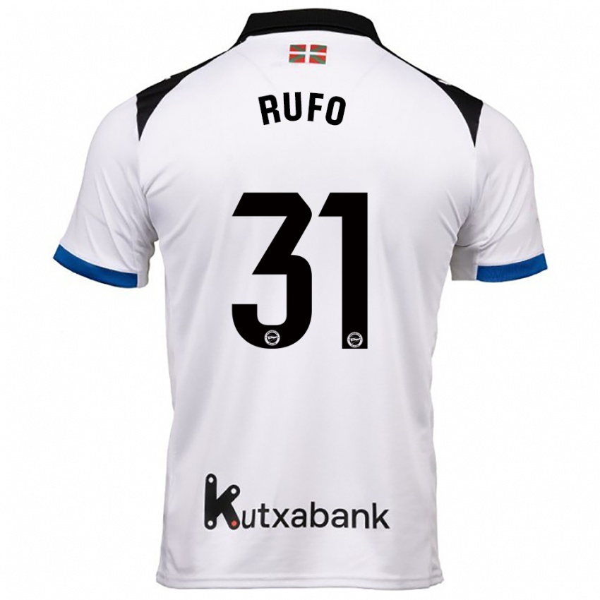 גברים Dennis Rufo #31 לבן כחול הרחק ג'רזי 2025/26 חולצה קצרה