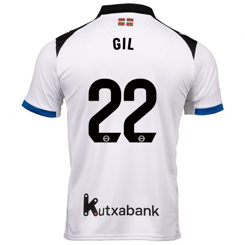 גברים Raquel Gil #22 לבן כחול הרחק ג'רזי 2025/26 חולצה קצרה
