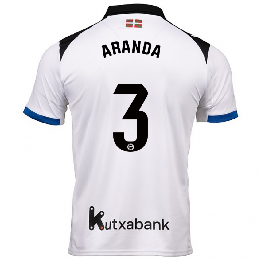 גברים Miguel Aranda #3 לבן כחול הרחק ג'רזי 2025/26 חולצה קצרה