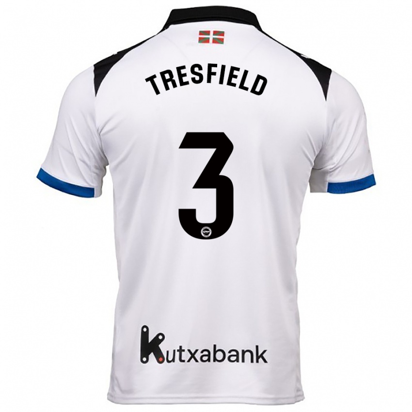 גברים Laurène Tresfield #3 לבן כחול הרחק ג'רזי 2025/26 חולצה קצרה