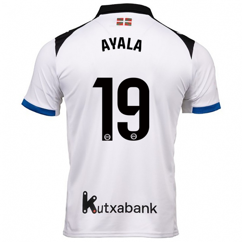 גברים Axel Ayala #19 לבן כחול הרחק ג'רזי 2025/26 חולצה קצרה