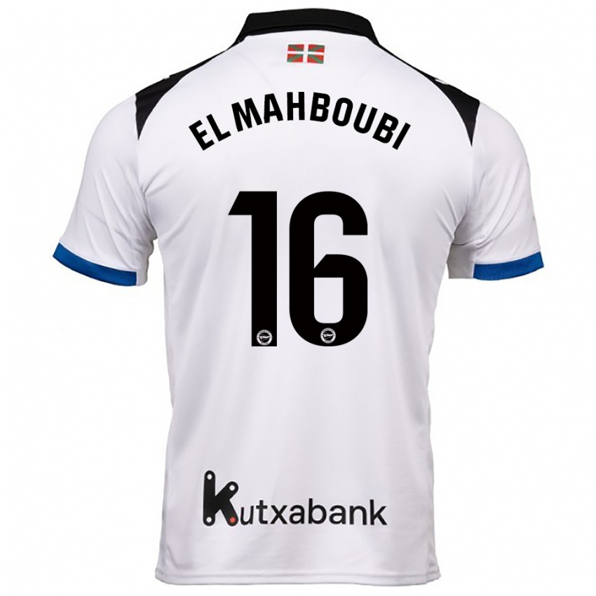 גברים Sami El Mahboubi #16 לבן כחול הרחק ג'רזי 2025/26 חולצה קצרה