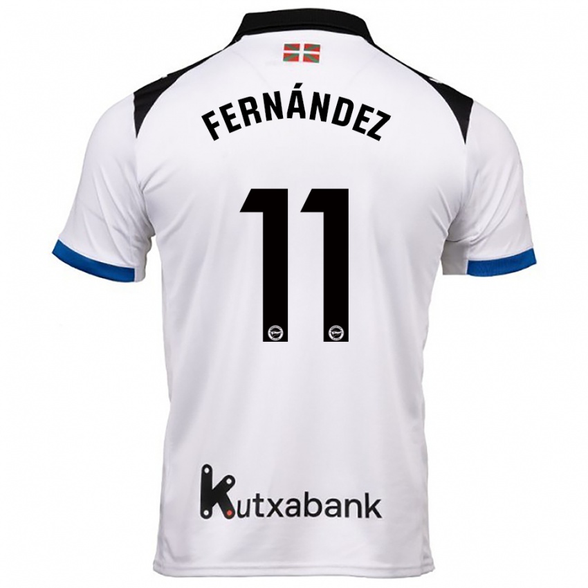 גברים Imanol Fernández #11 לבן כחול הרחק ג'רזי 2025/26 חולצה קצרה
