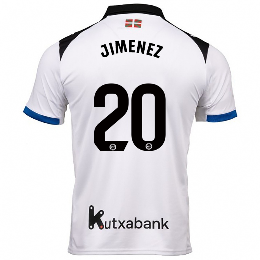 גברים Encarnacion Jimenez #20 לבן כחול הרחק ג'רזי 2025/26 חולצה קצרה
