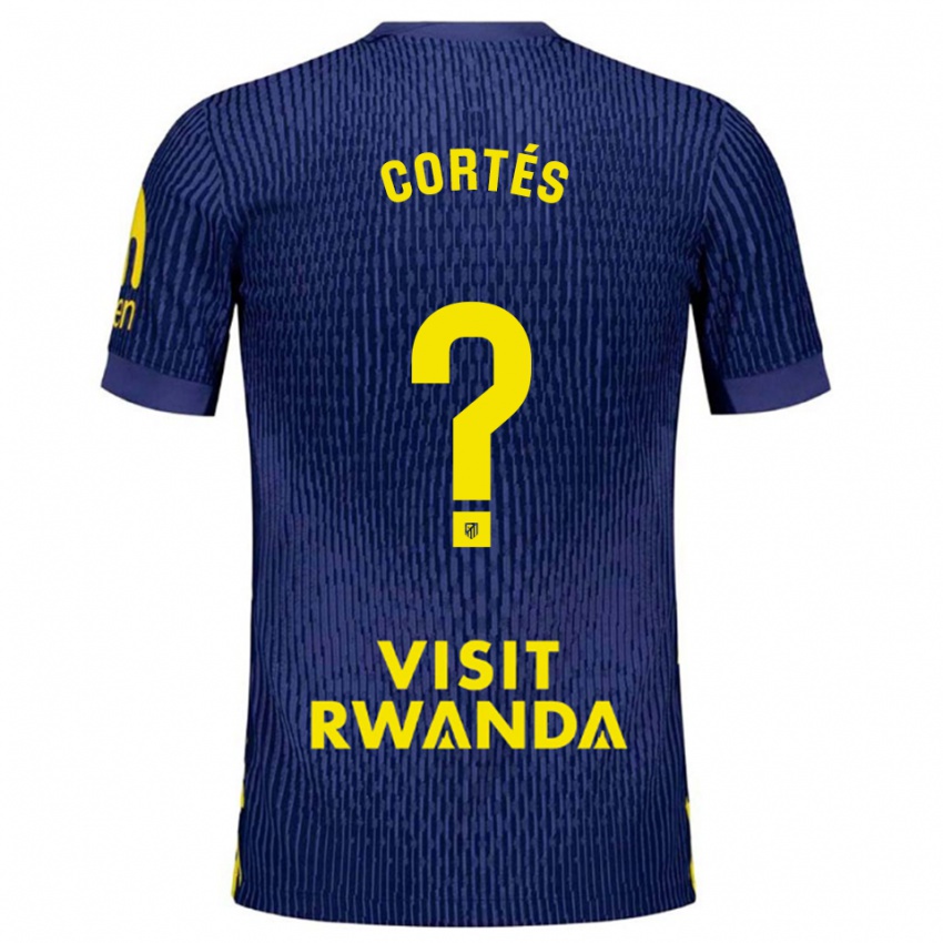 גברים Lucas Cortés #0 כחול נייבי צהוב הרחק ג'רזי 2025/26 חולצה קצרה