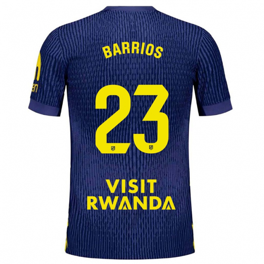 גברים Jesus Barrios #23 כחול נייבי צהוב הרחק ג'רזי 2025/26 חולצה קצרה