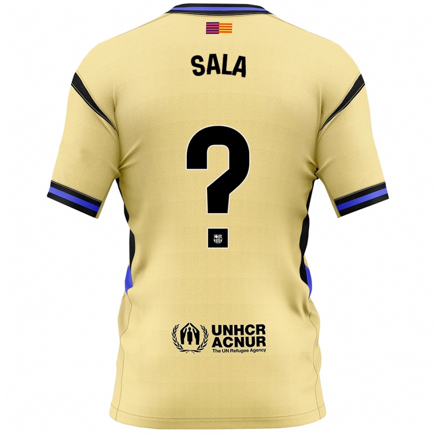 גברים Gerard Sala #0 צהוב שחור הרחק ג'רזי 2025/26 חולצה קצרה