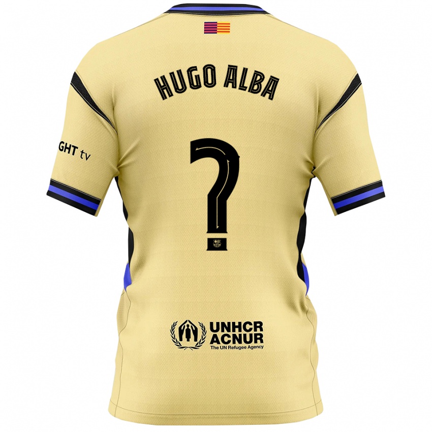 גברים Hugo Alba #0 צהוב שחור הרחק ג'רזי 2025/26 חולצה קצרה