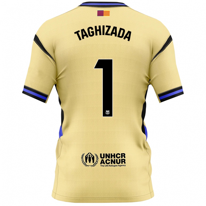 גברים Eldar Taghizada #1 צהוב שחור הרחק ג'רזי 2025/26 חולצה קצרה