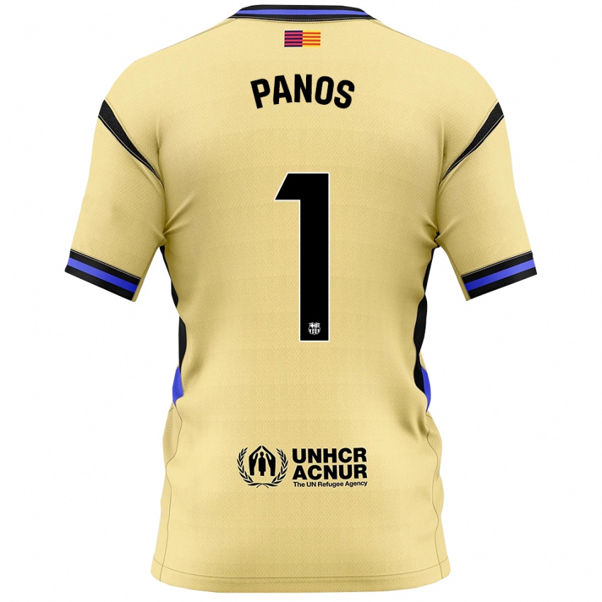 גברים סנדרה פאנוס #1 צהוב שחור הרחק ג'רזי 2025/26 חולצה קצרה