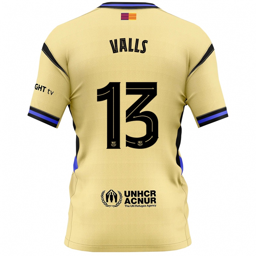 גברים Gerard Valls #13 צהוב שחור הרחק ג'רזי 2025/26 חולצה קצרה