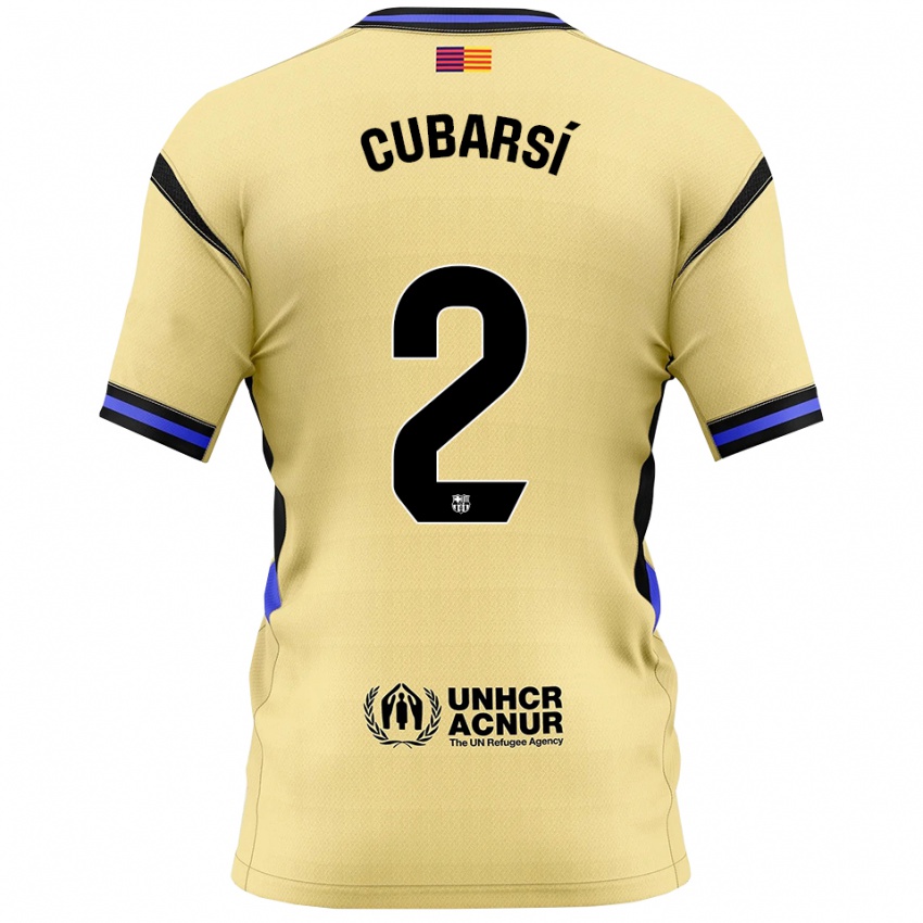 גברים פאו קובארסי #2 צהוב שחור הרחק ג'רזי 2025/26 חולצה קצרה