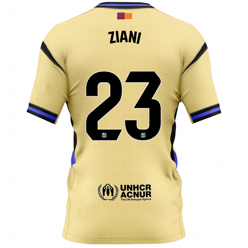 גברים Ismael Ziani #23 צהוב שחור הרחק ג'רזי 2025/26 חולצה קצרה