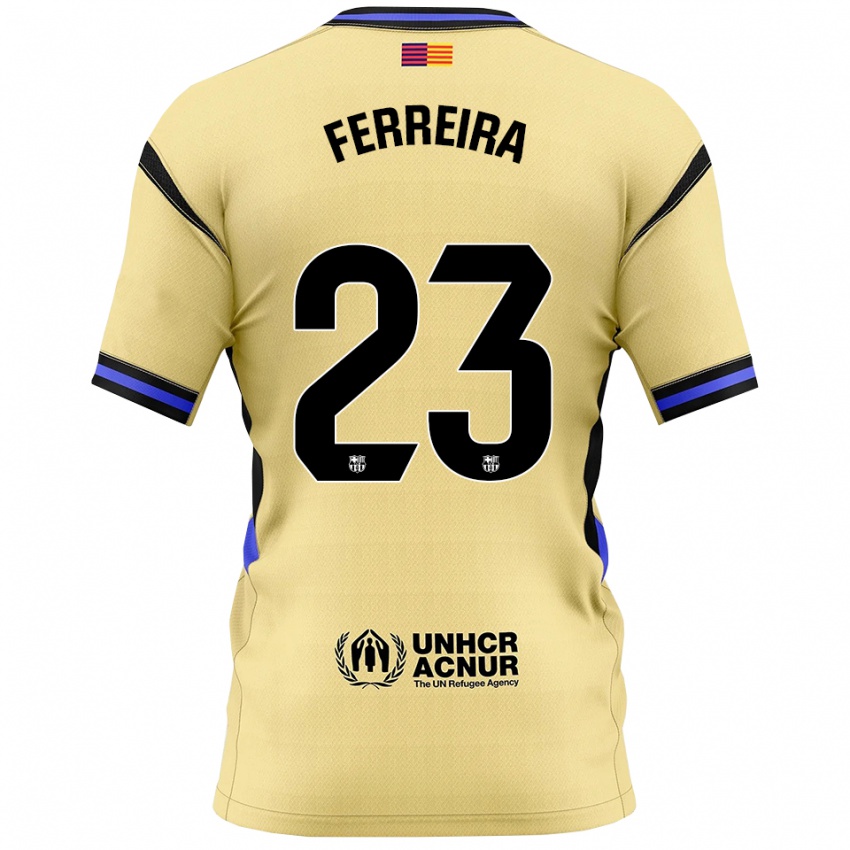 גברים גייזה פריירה #23 צהוב שחור הרחק ג'רזי 2025/26 חולצה קצרה