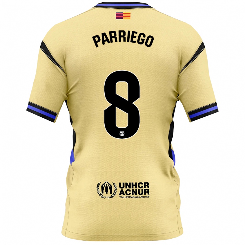 גברים Marcos Parriego #8 צהוב שחור הרחק ג'רזי 2025/26 חולצה קצרה