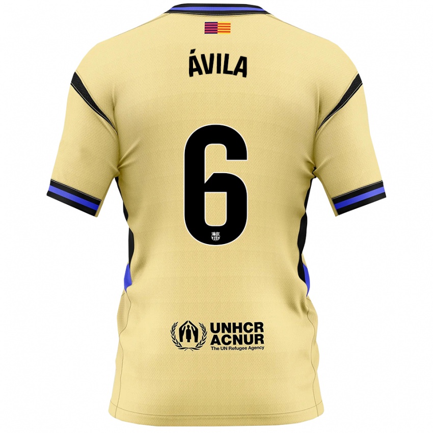 גברים Dani Ávila #6 צהוב שחור הרחק ג'רזי 2025/26 חולצה קצרה