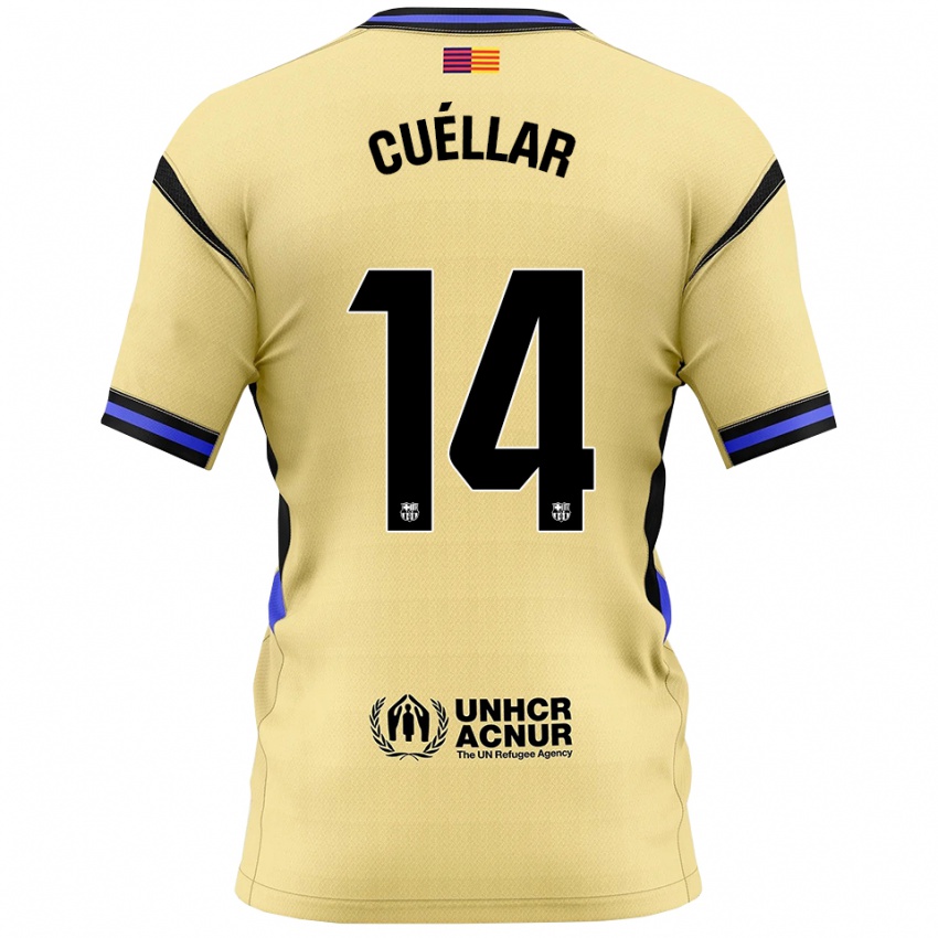 גברים חאומה קוויאר #14 צהוב שחור הרחק ג'רזי 2025/26 חולצה קצרה