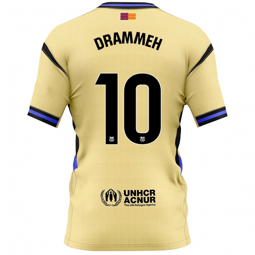 גברים Alieu Drammeh #10 צהוב שחור הרחק ג'רזי 2025/26 חולצה קצרה