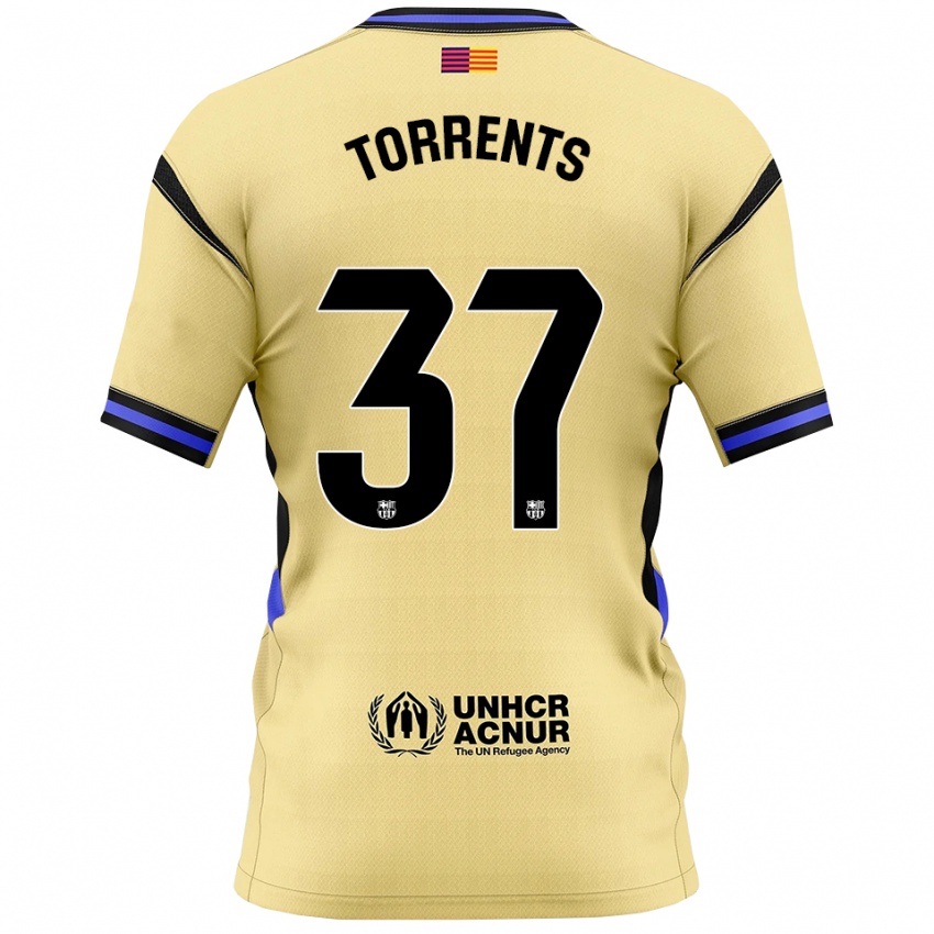 גברים Jofre Torrents #37 צהוב שחור הרחק ג'רזי 2025/26 חולצה קצרה