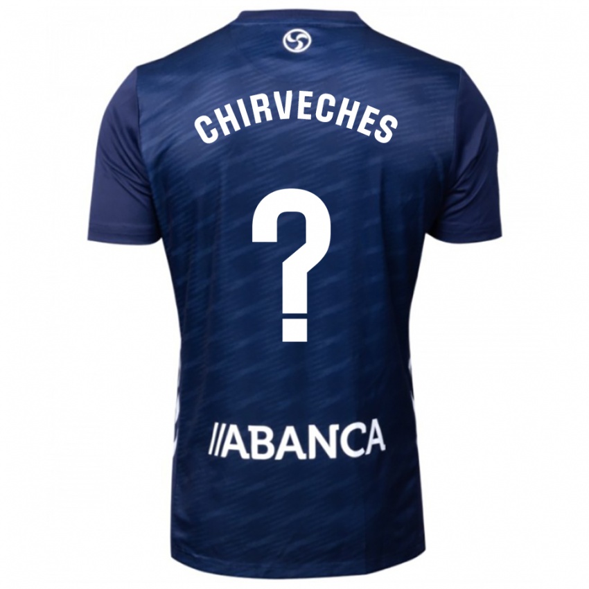גברים Raúl Chirveches #0 כחול נייבי לבן הרחק ג'רזי 2025/26 חולצה קצרה