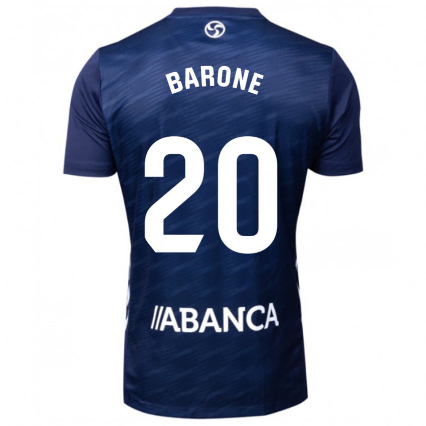 גברים Caio Barone #20 כחול נייבי לבן הרחק ג'רזי 2025/26 חולצה קצרה