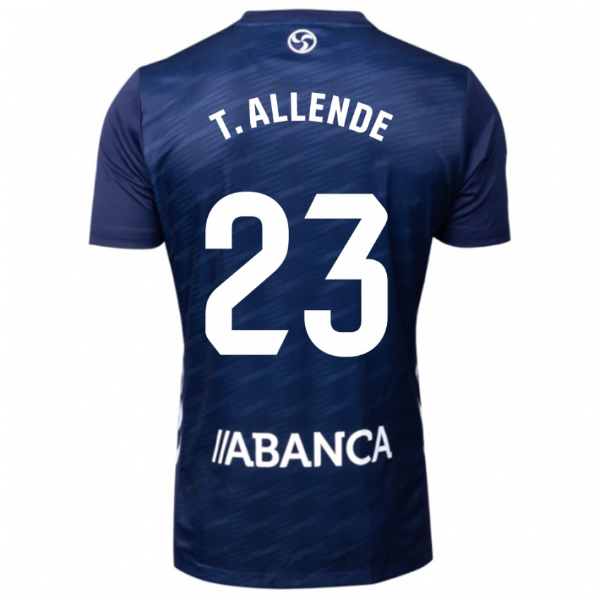 גברים Tadeo Allende #23 כחול נייבי לבן הרחק ג'רזי 2025/26 חולצה קצרה