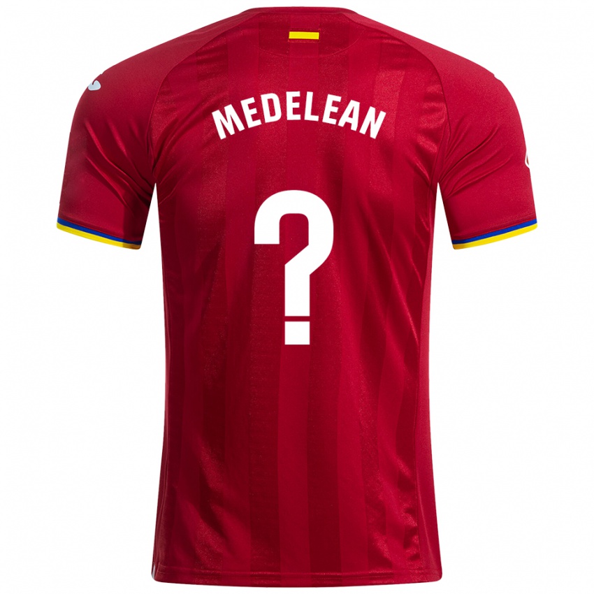 גברים ולנטין מריוס מדליאן #0 אדום צהוב כחול הרחק ג'רזי 2025/26 חולצה קצרה