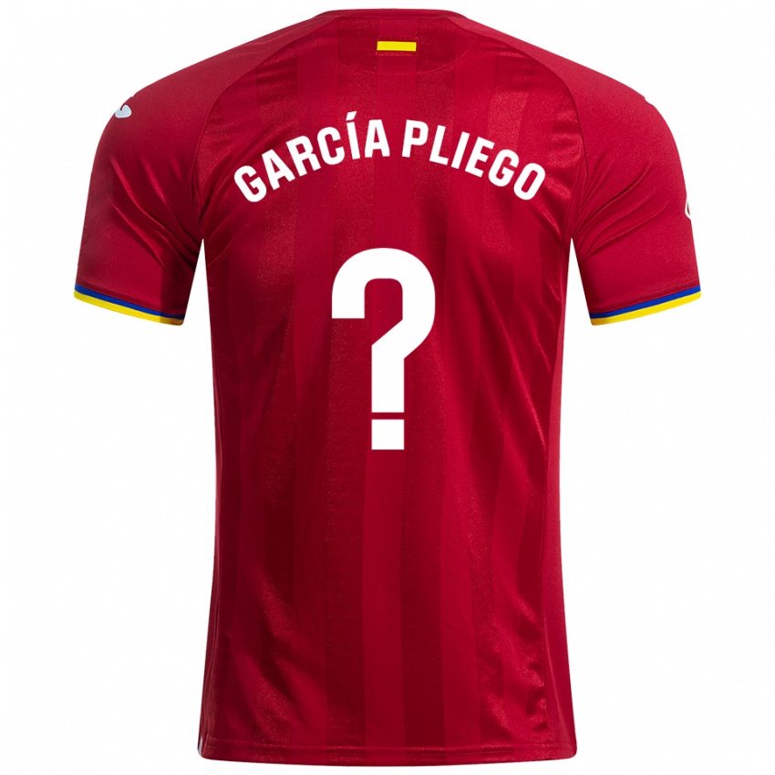 גברים Hugo García Pliego #0 אדום צהוב כחול הרחק ג'רזי 2025/26 חולצה קצרה