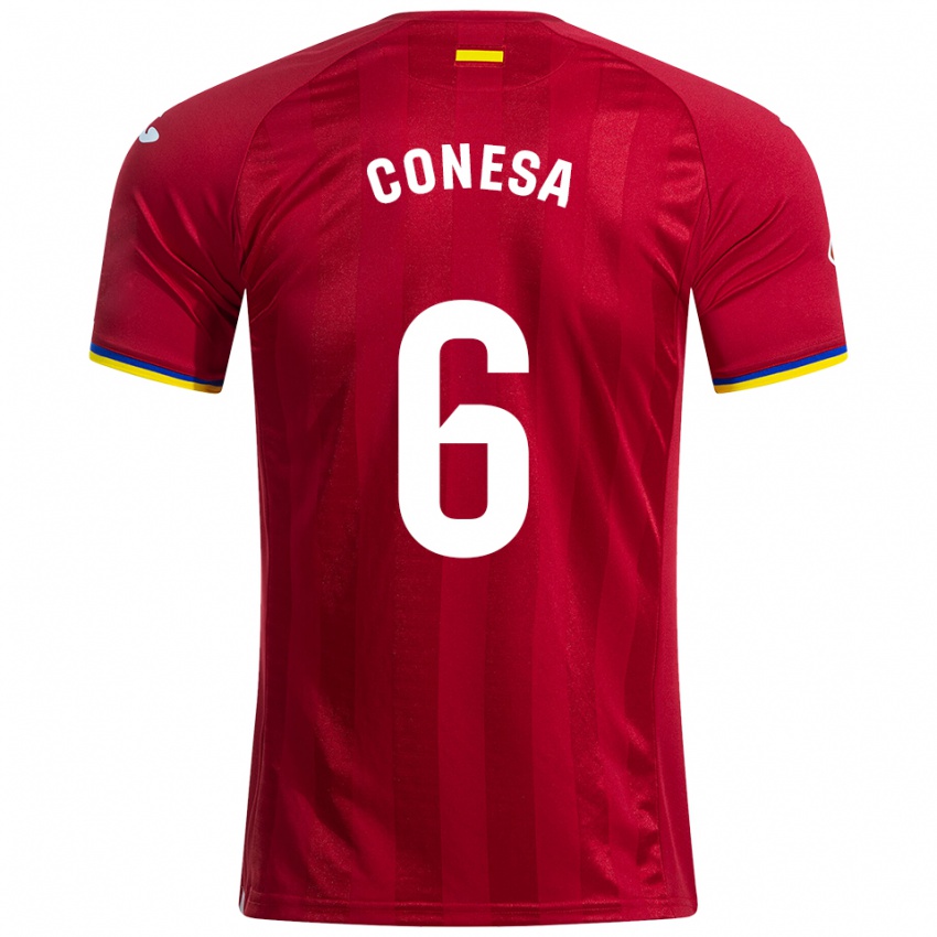 גברים Nico Conesa #6 אדום צהוב כחול הרחק ג'רזי 2025/26 חולצה קצרה