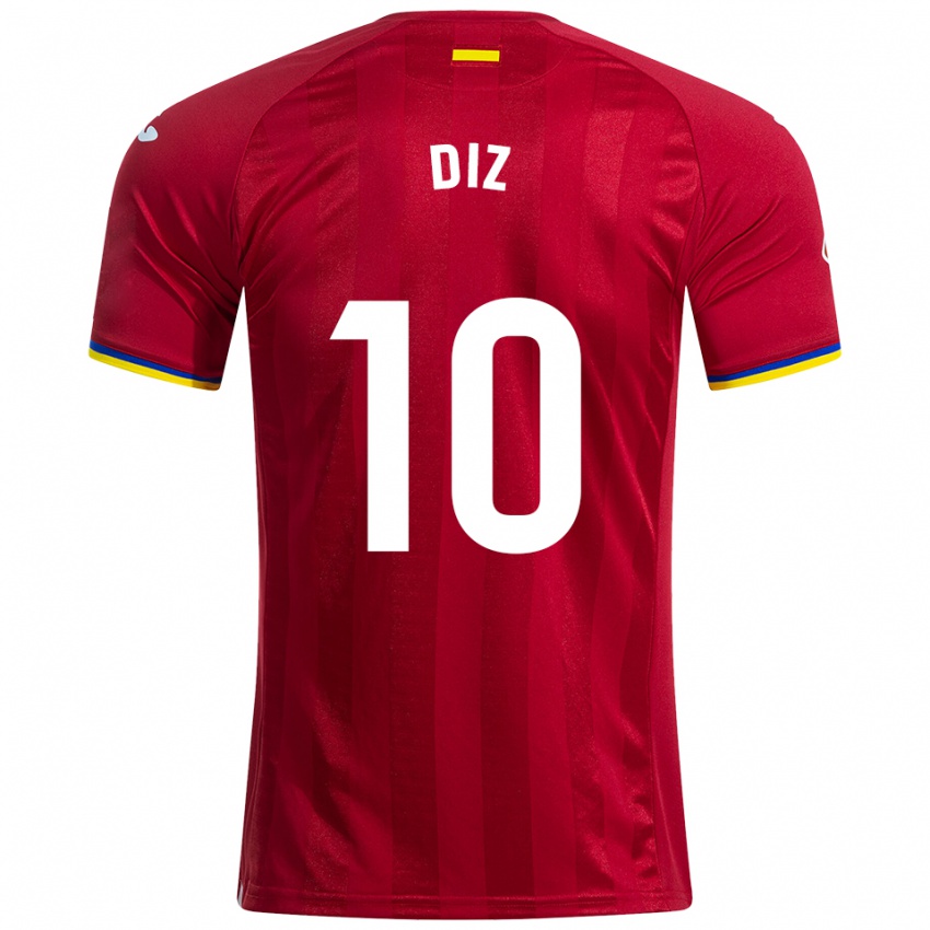 גברים Rafa Diz #10 אדום צהוב כחול הרחק ג'רזי 2025/26 חולצה קצרה