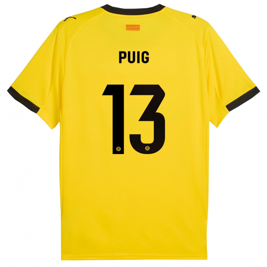 גברים סרג'י פויג #13 צהוב שחור הרחק ג'רזי 2025/26 חולצה קצרה