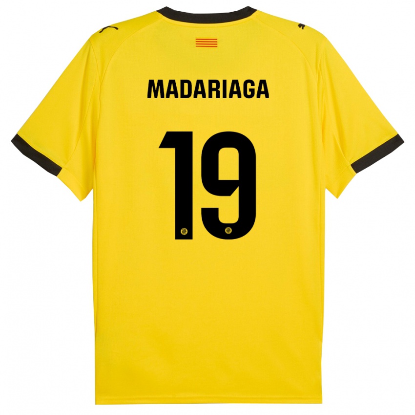 גברים ג'נסיס מדריאגה #19 צהוב שחור הרחק ג'רזי 2025/26 חולצה קצרה