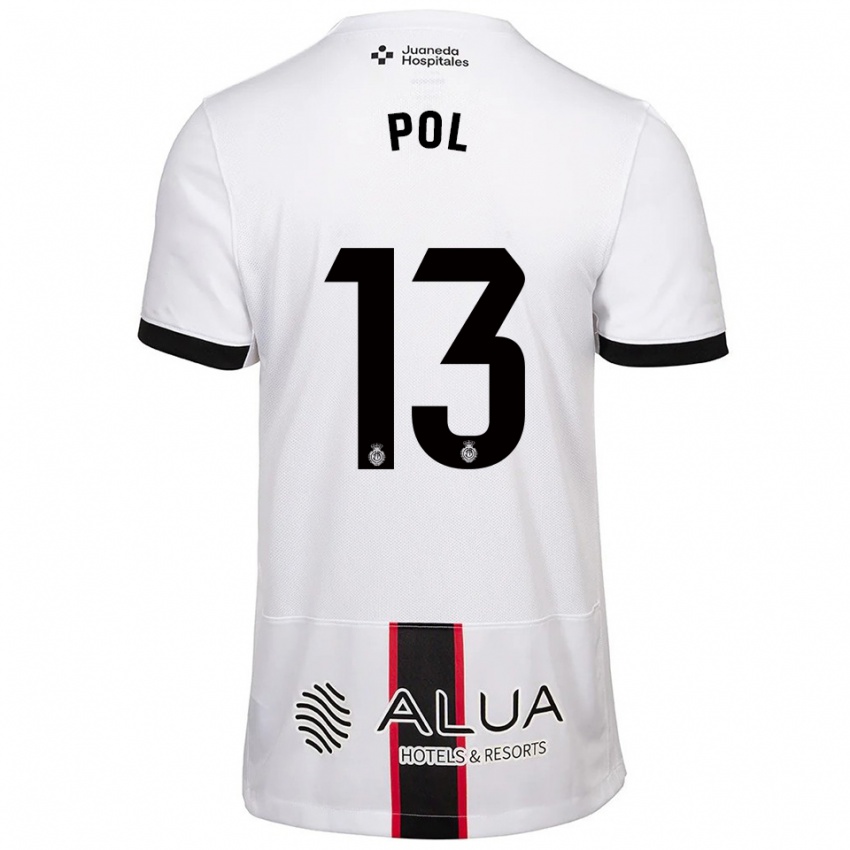 גברים Joan Pol #13 לבן שחור הרחק ג'רזי 2025/26 חולצה קצרה