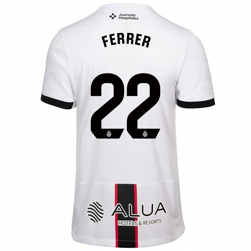 גברים David Ferrer #22 לבן שחור הרחק ג'רזי 2025/26 חולצה קצרה