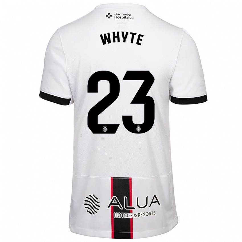 גברים Michael Whyte #23 לבן שחור הרחק ג'רזי 2025/26 חולצה קצרה
