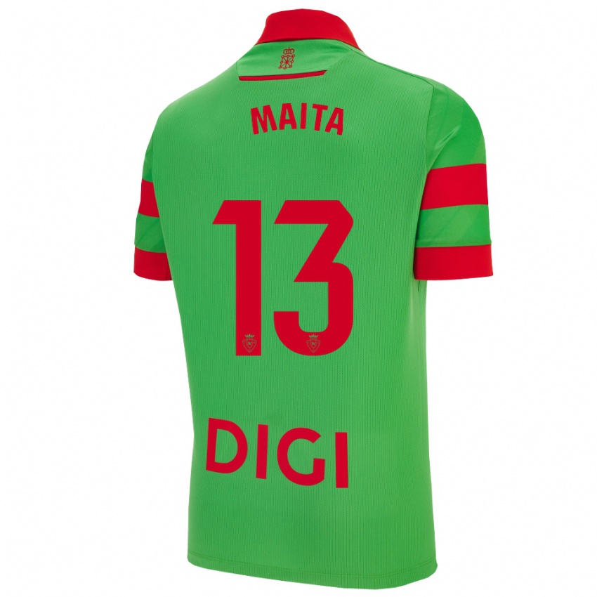 גברים מייטן זלבה איראניטה #13 ירוק אדום הרחק ג'רזי 2025/26 חולצה קצרה