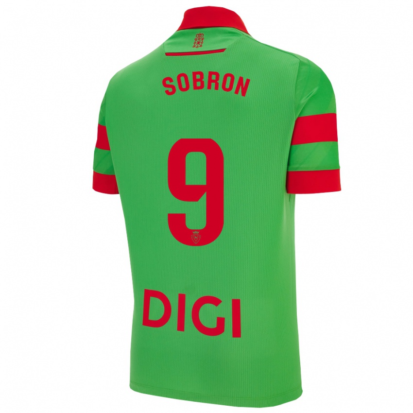 גברים כרמן סוברון אולארטה #9 ירוק אדום הרחק ג'רזי 2025/26 חולצה קצרה