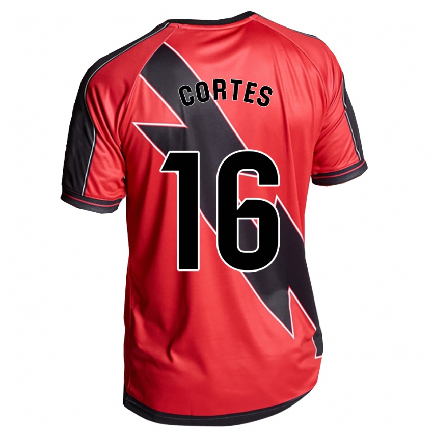 גברים חוסה קורטס #16 אדום שחור הרחק ג'רזי 2025/26 חולצה קצרה