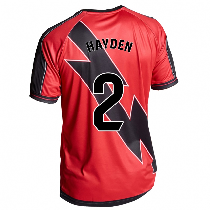 גברים דניאל היידן #2 אדום שחור הרחק ג'רזי 2025/26 חולצה קצרה