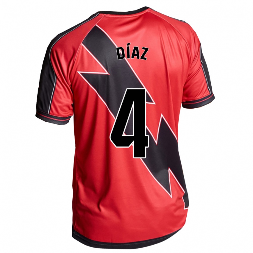 גברים פדרו דיאס #4 אדום שחור הרחק ג'רזי 2025/26 חולצה קצרה