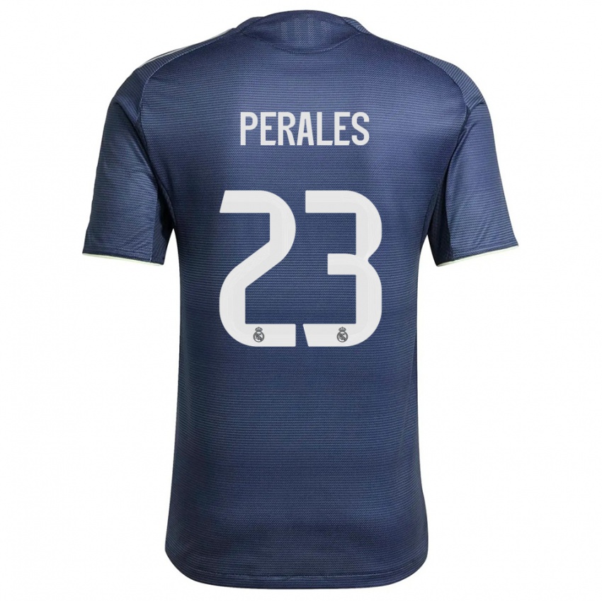 גברים Miguel Perales #23 כחול נייבי כסוף הרחק ג'רזי 2025/26 חולצה קצרה