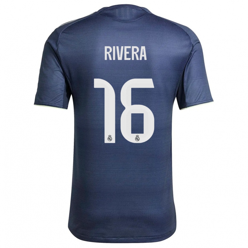 גברים Pol Rivera #16 כחול נייבי כסוף הרחק ג'רזי 2025/26 חולצה קצרה