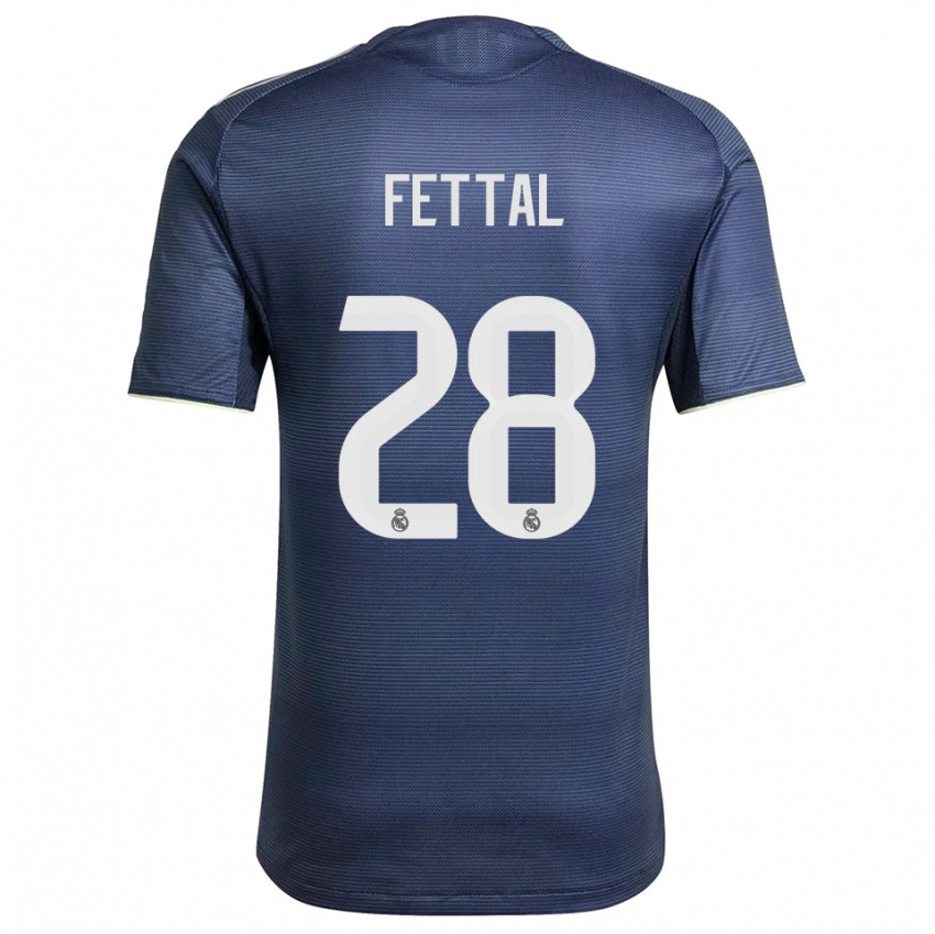 גברים Rachad Fettal #28 כחול נייבי כסוף הרחק ג'רזי 2025/26 חולצה קצרה