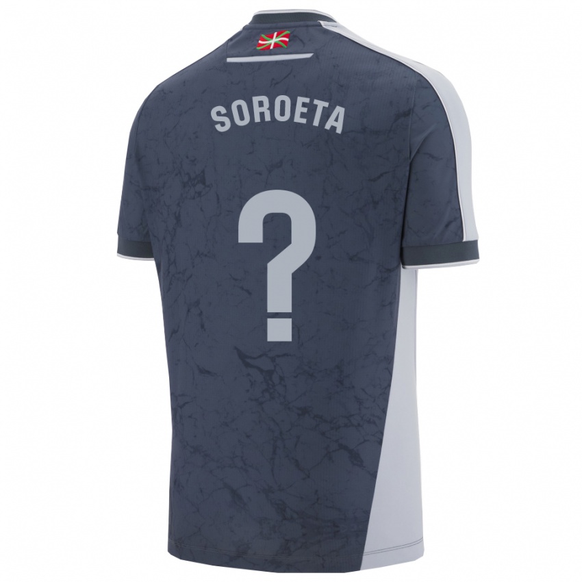 גברים Javier Soroeta #0 כחול כהה לבן הרחק ג'רזי 2025/26 חולצה קצרה