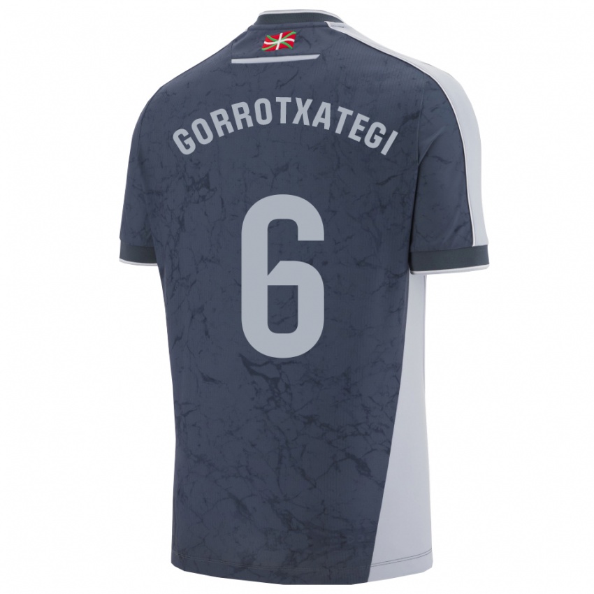 גברים Jon Gorrotxategi #6 כחול כהה לבן הרחק ג'רזי 2025/26 חולצה קצרה