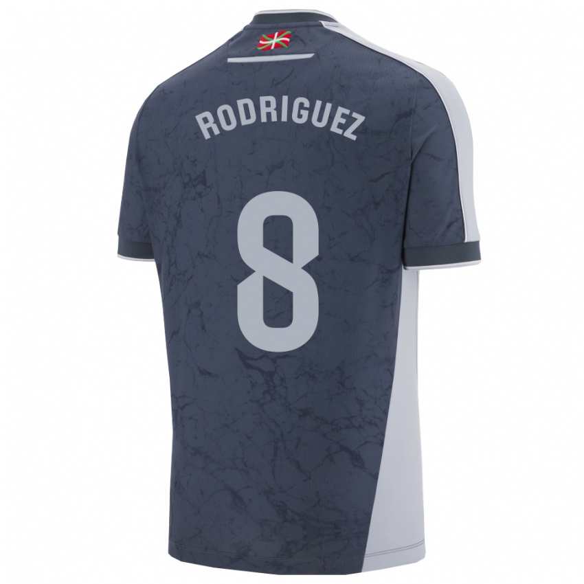 גברים Mikel Rodriguez #8 כחול כהה לבן הרחק ג'רזי 2025/26 חולצה קצרה